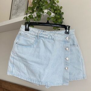 Zara denim skort- skirt with shorts